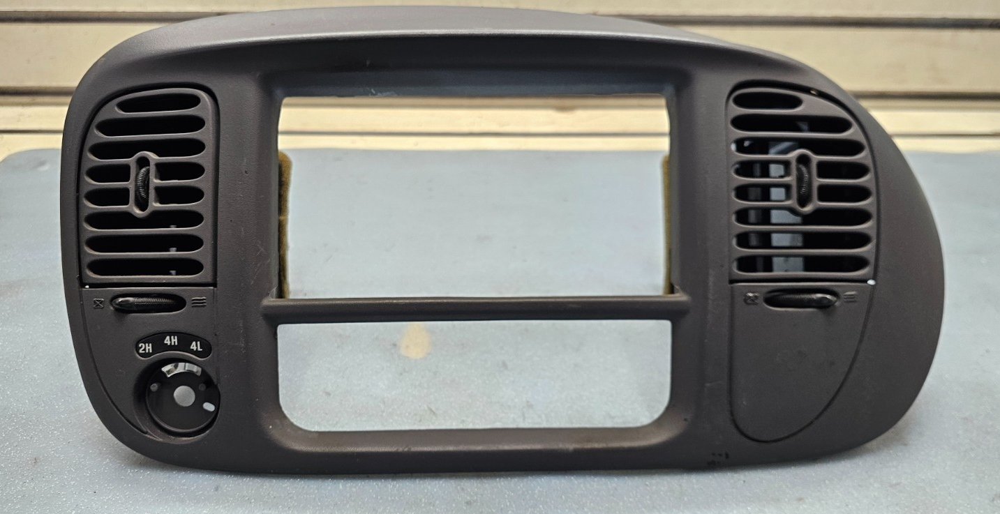 🔥97-03 Ford F150 F-150 Dash Radio Stereo Climate BEZEL Trim Panel Line DK GRAY