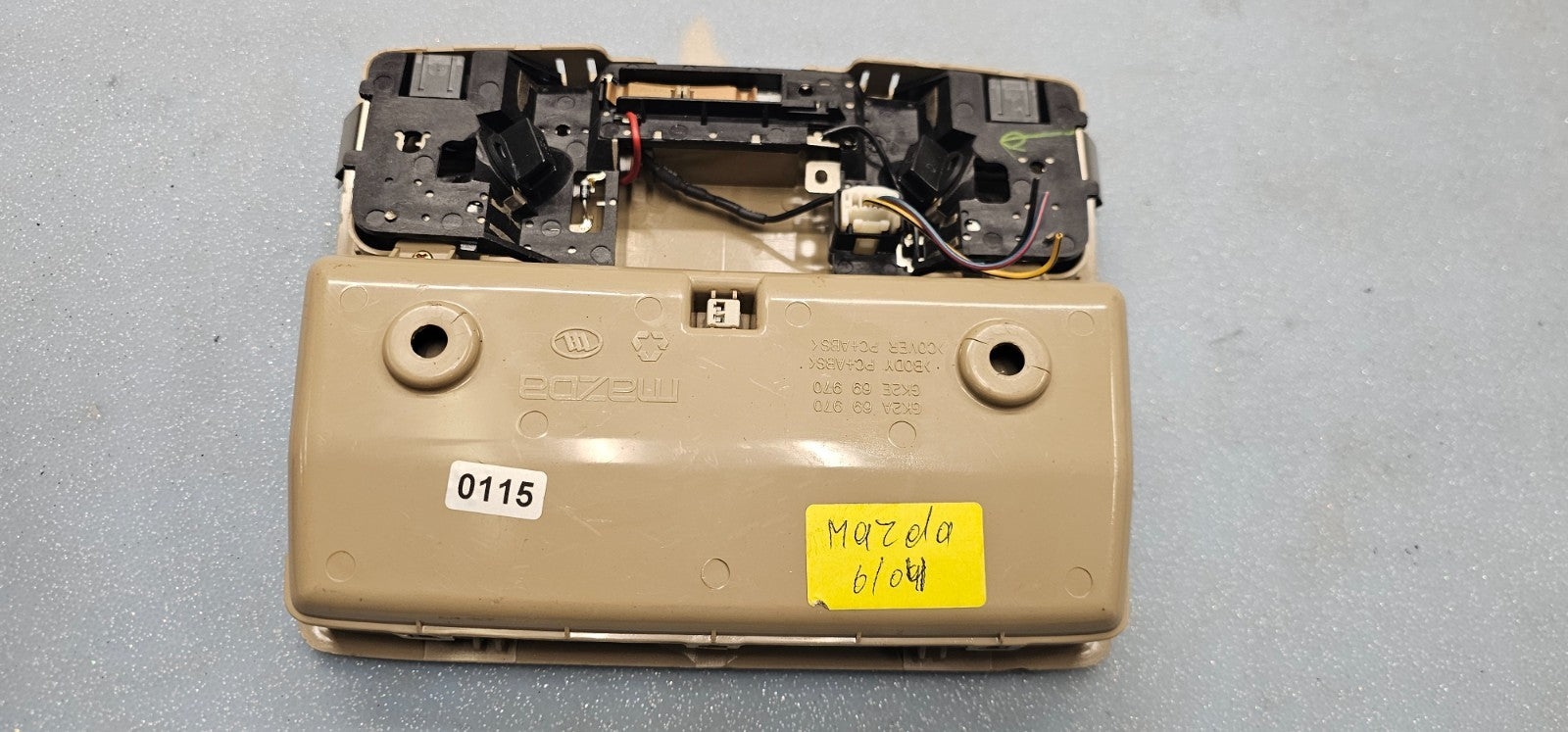 🔥03-08 MAZDA 6 RX8 OVERHEAD ROOF CONSOLE MAP DOME LIGHT STORAGE ASSEMBLY TAN