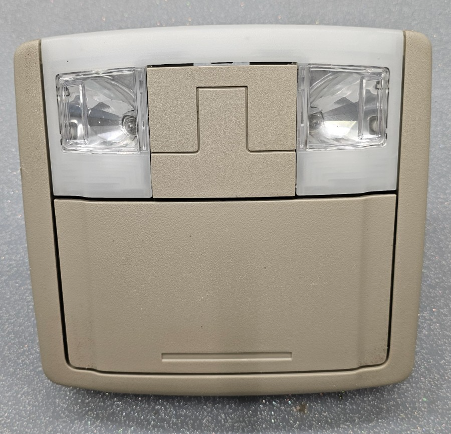 🔥07-19 EDGE TAURUS F150 FRONT OVERHEAD CONSOLE DOME LIGHT STORAGE ASSEMBLY TAN