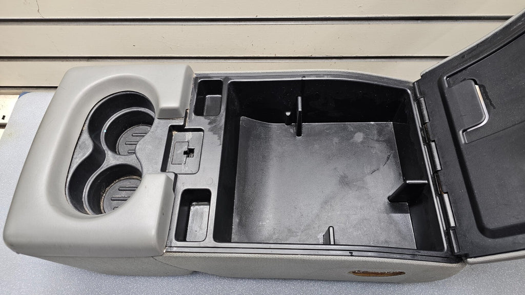 2004-2008 Ford F-150 Center Console JUMP SEAT Armrest Cup Holder LIGHT GRAY JS1