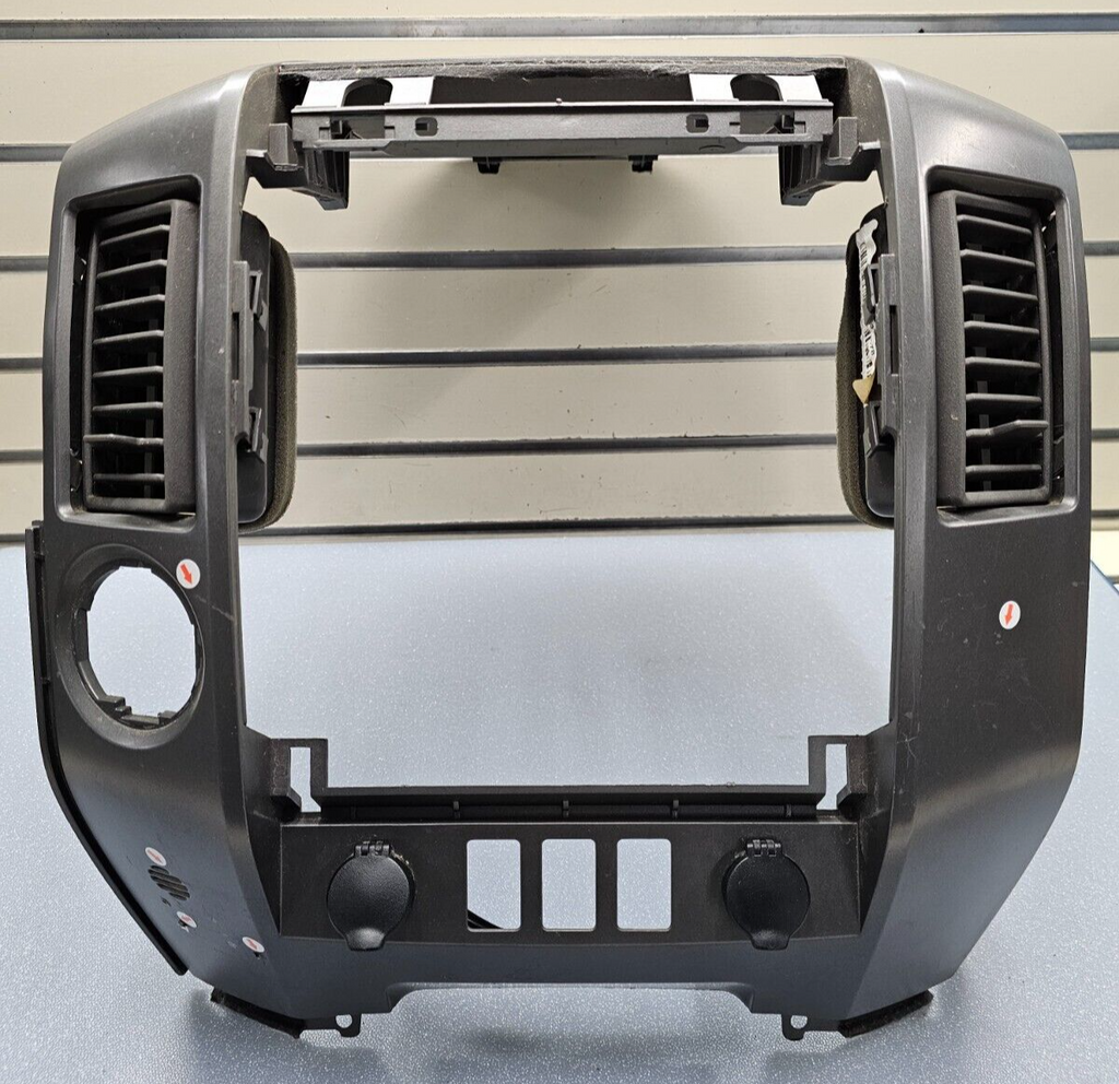 04-06 Nissan Titan Armada Center Dash Radio Display Stereo AC Bezel DK Gray B47