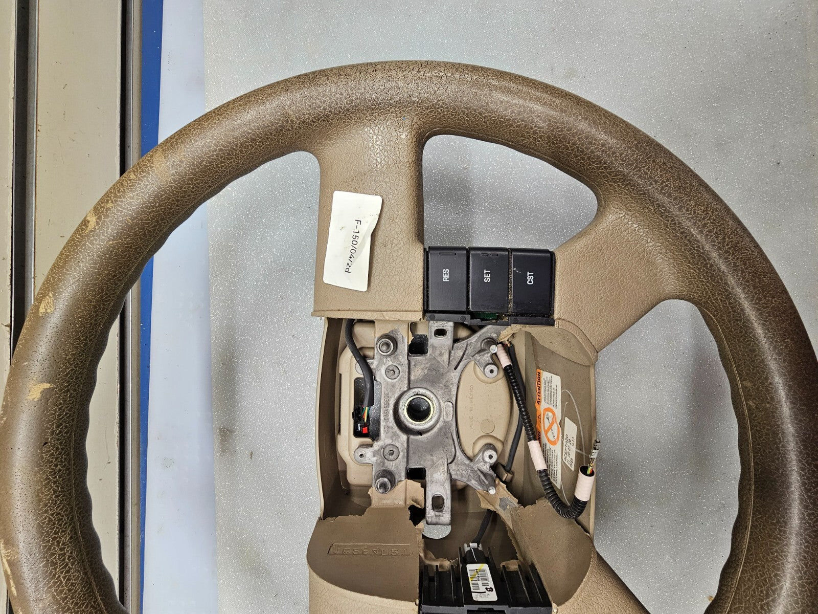 🔥2004-2008 Ford F-150 F150 Tan Leather Wrapped Steering Wheel OEM TAN