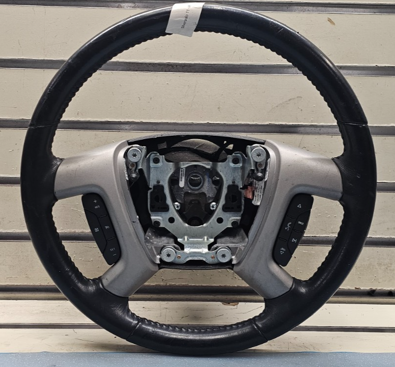 🔥2007-2014 Chevrolet Silverado Sierra Tahoe Yukon Leather Steering Wheel Black