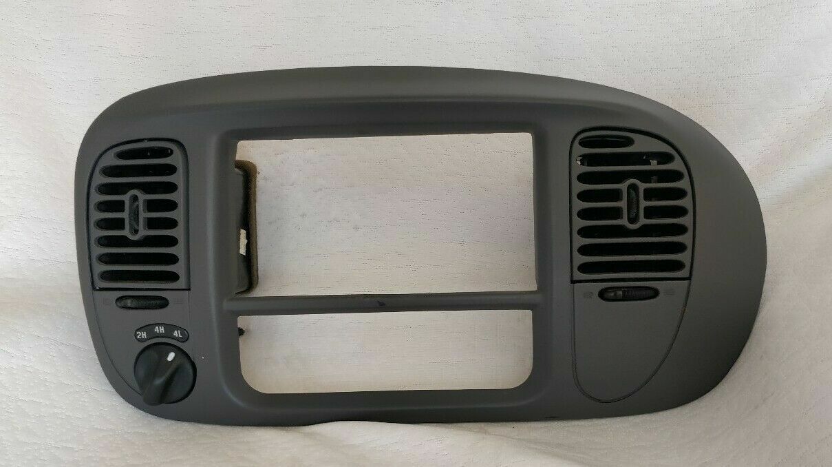 🔥97-03 Ford F150 Center Dash Radio Climate BEZEL Panel 🔴2H 4H 4L Line GRAY B1