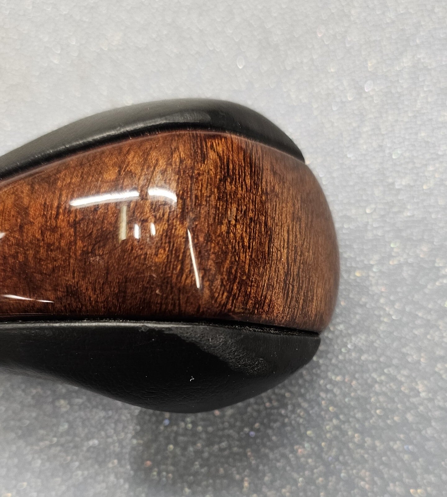 04-07 CADILLAC CTS SRX STS WOOD FRONT AUTOMATIC GEAR SHIFTER KNOB HANDLE LEATHER