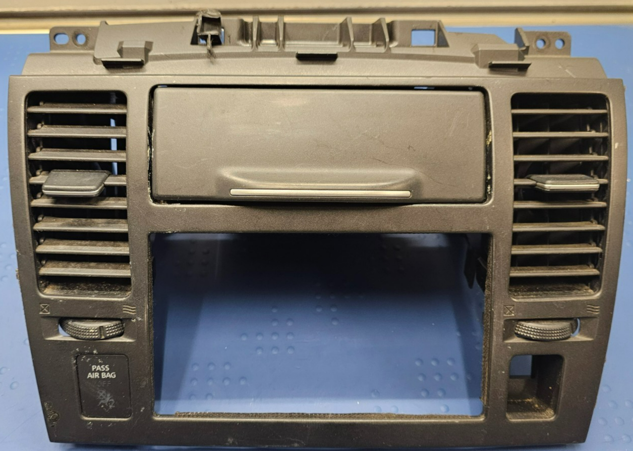 🔥07-12 Nissan VERSA Dash AM FM Radio Stereo Display Bezel Trim Panel TAN B74