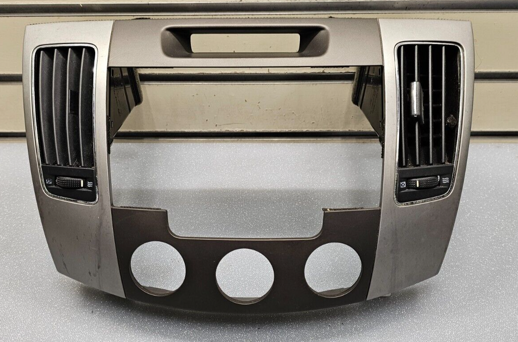 🔥09-10 SONATA DASH AM FM RADIO STEREO TRIM PANEL CLIMATE BEZEL BLACK/SILVER OEM