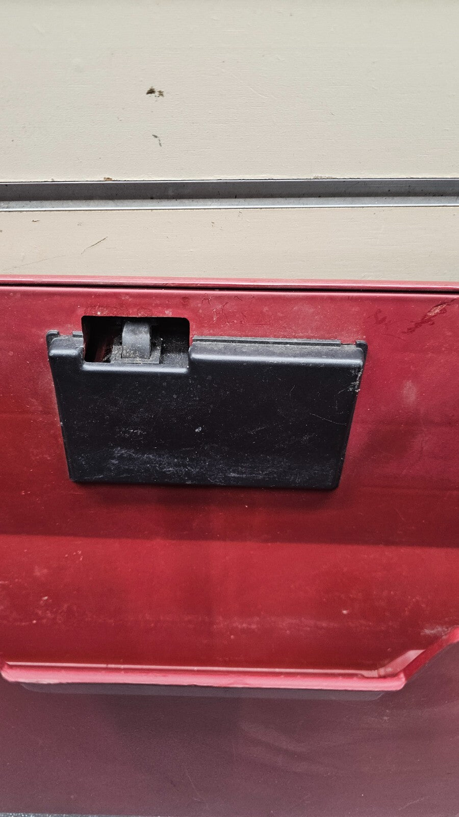 🔥92-96 F150 F250 F350 Bronco Dash Glove Box Storage Compartment Assembly RED