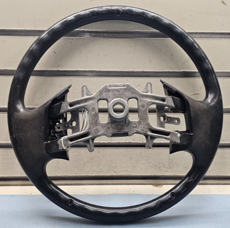 🔥1997-2003 Ford F-150 F-250 EXPEDITION Leather Steering Wheel Cruise Black OEM