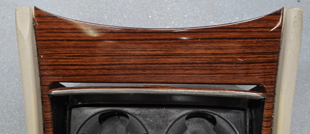 🔥01-02 Cadillac Escalade Lower Center Console Woodgrain Cup Holder Bezel