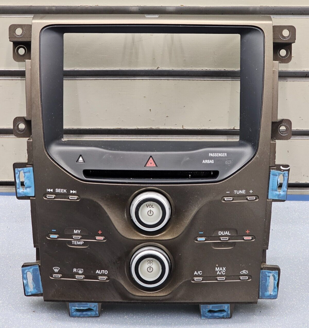 11-14 Ford Edge Dash AM FM Radio Display Stereo Bezel Climate Control Trim Panel