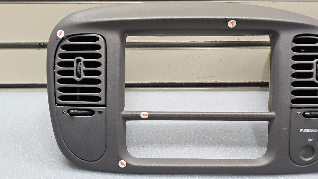 🔥97-03 Ford F150 Center Dash AM FM Radio Climate Trim Stereo BEZEL Panel DK Tan