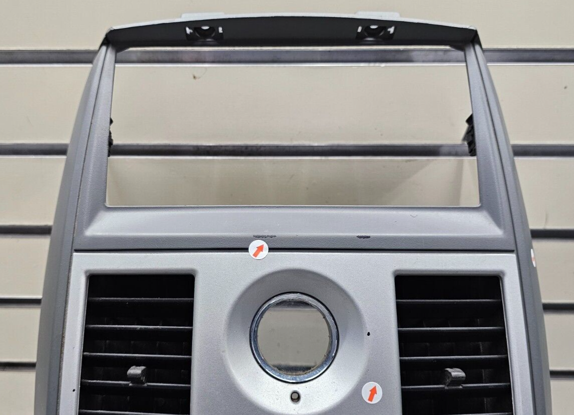 08-10 Grand Caravan Town Country Dash Radio Stereo Trim Bezel Panel SILVER/GRAY