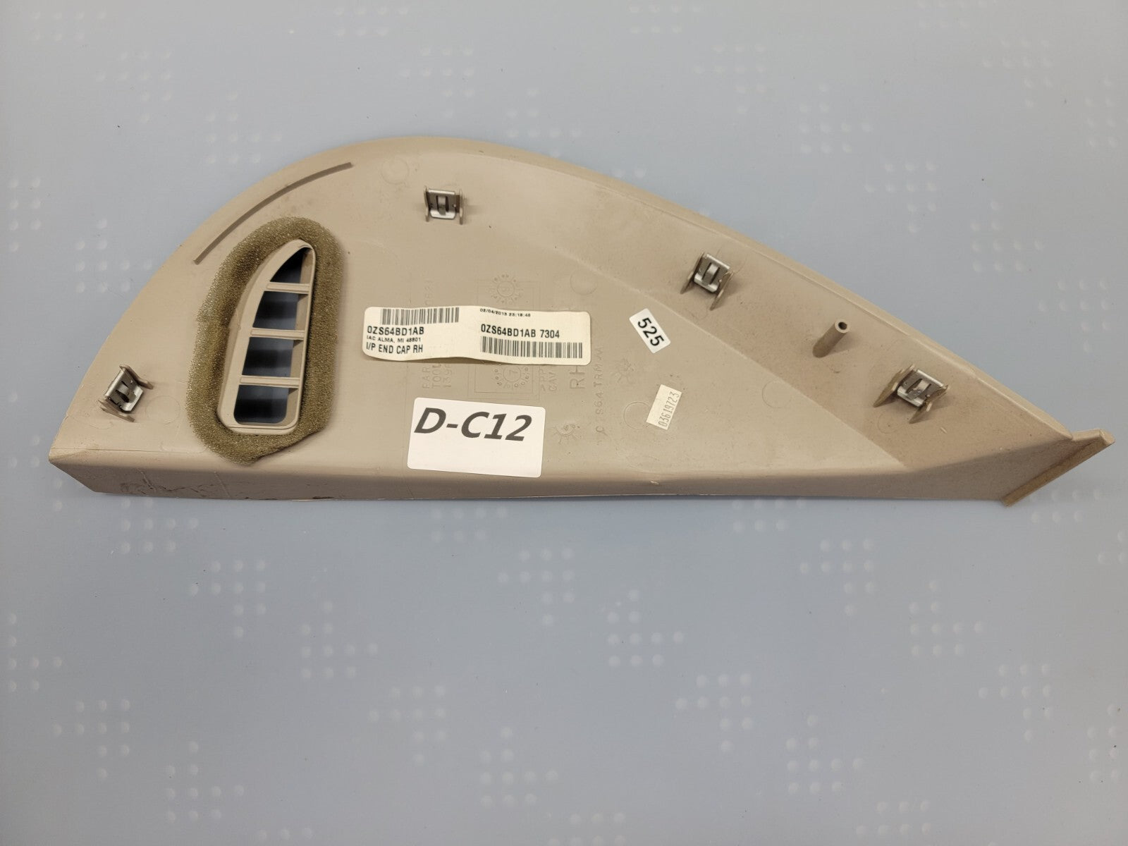 2011-2020 Dodge Grand Caravan Dash Right Passenger Panel End Cap Trim TAN
