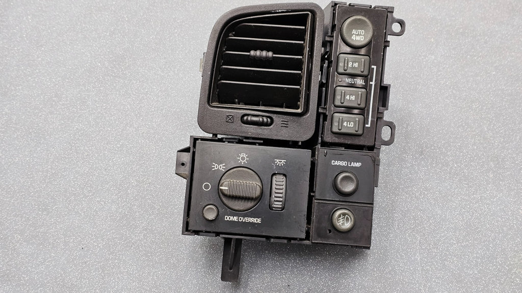 🔥99-06 Chevy Silverado Sierra Headlight Switch left Driver Air Vent Black HS19
