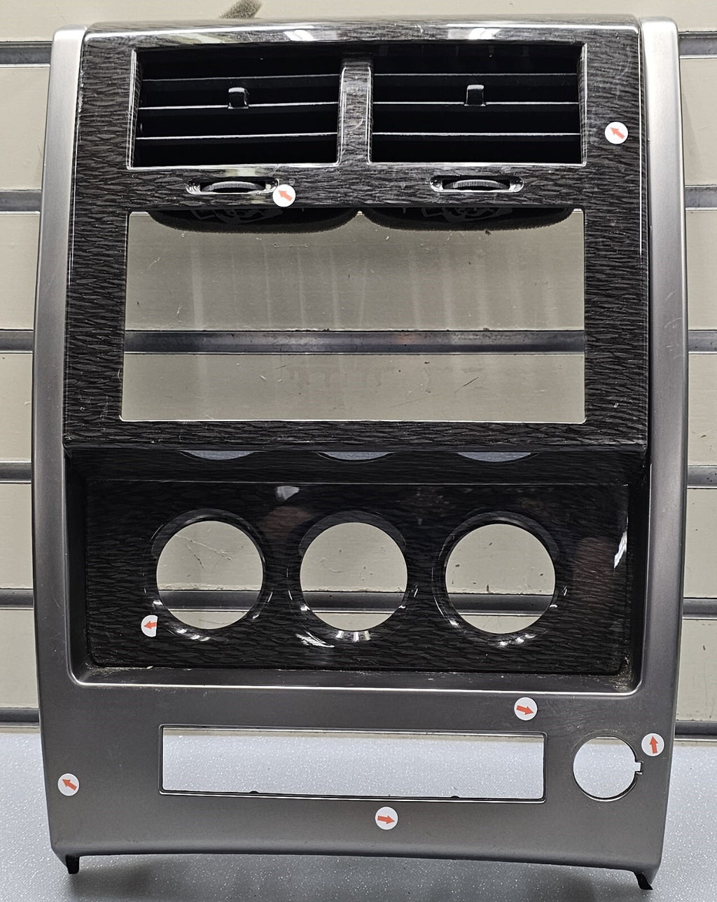 🔥08-12 Liberty Center Dash Radio Stereo Climate Trim Panel Bezel Carbon Wood