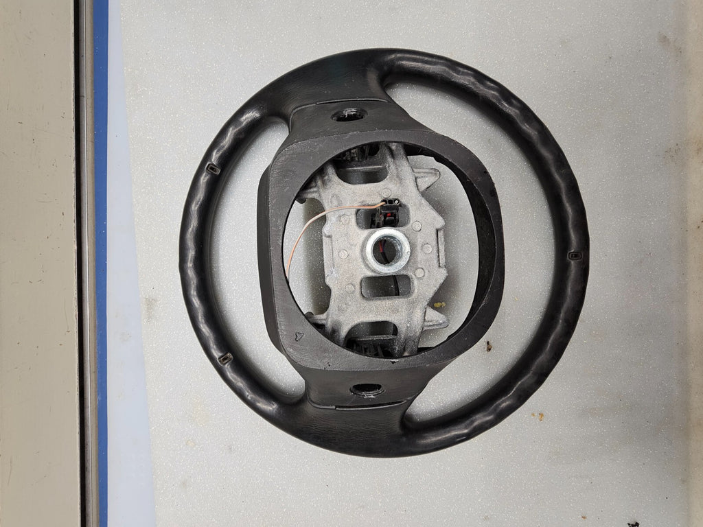 99-07 FORD F250 F350 SUPER DUTY PICKUP Steering Wheel Leather Column Shift Black