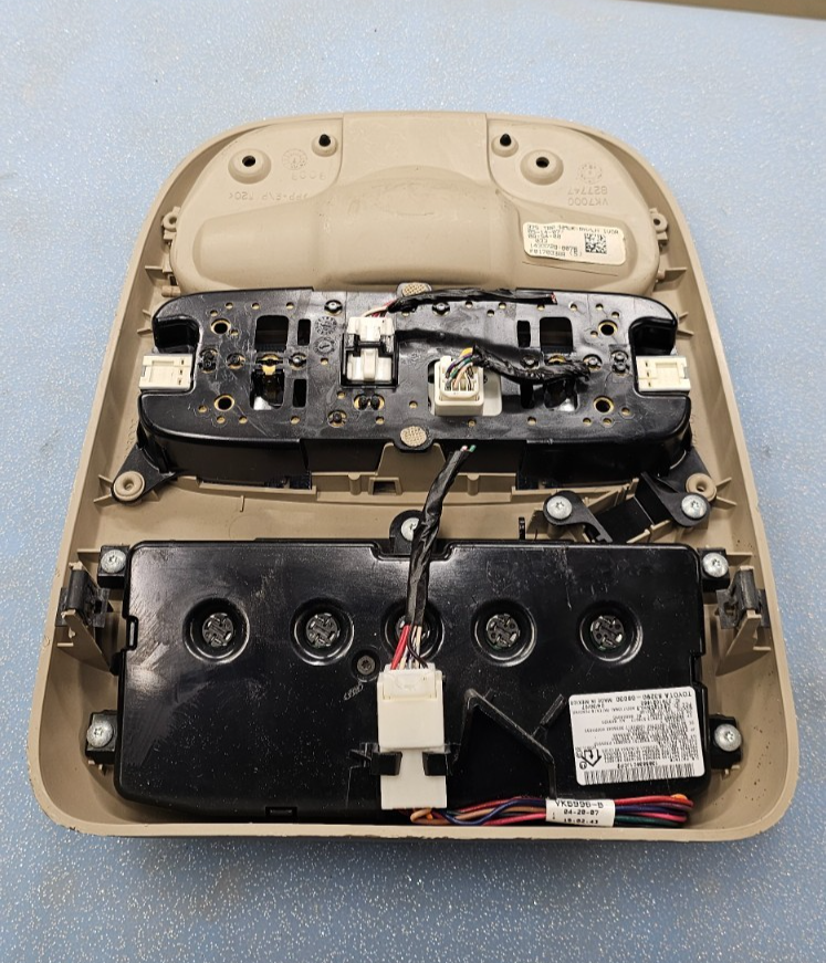 🔥04-10 Toyota Sienna Overhead Console Dome Map Light Storage Assembly LT TAN