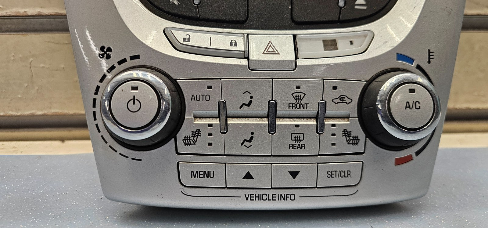 🔥12-15 Equinox Dash Radio Stereo Receiver Bezel Climate Control Panel SILVER