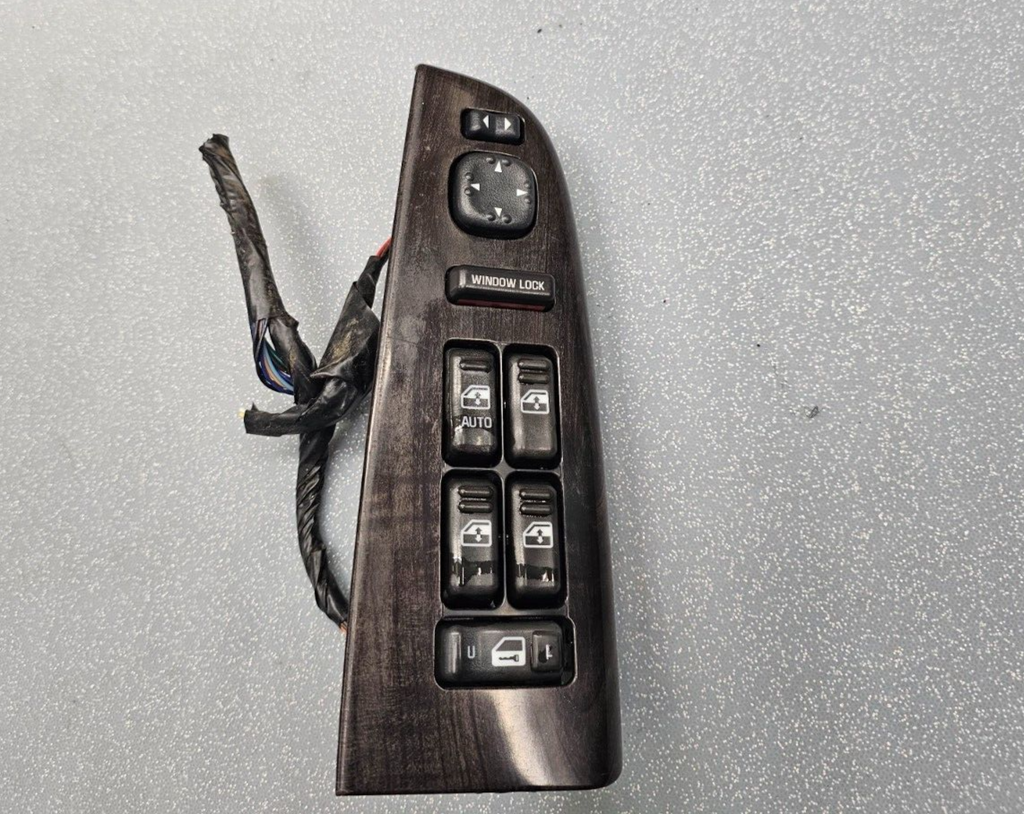 🔥99-02 Silverado SIERRA 4 Door Left DRIVER Master Power Window Switch Wood WS4