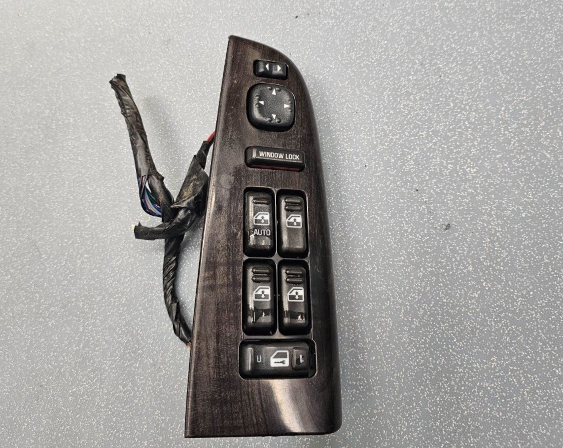 🔥99-02 Silverado SIERRA 4 Door Left DRIVER Master Power Window Switch Wood WS4