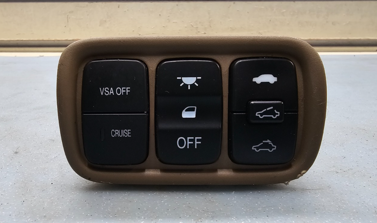 🔥03-08 Honda Pilot cruise control & light on/off switch trim TanOEM