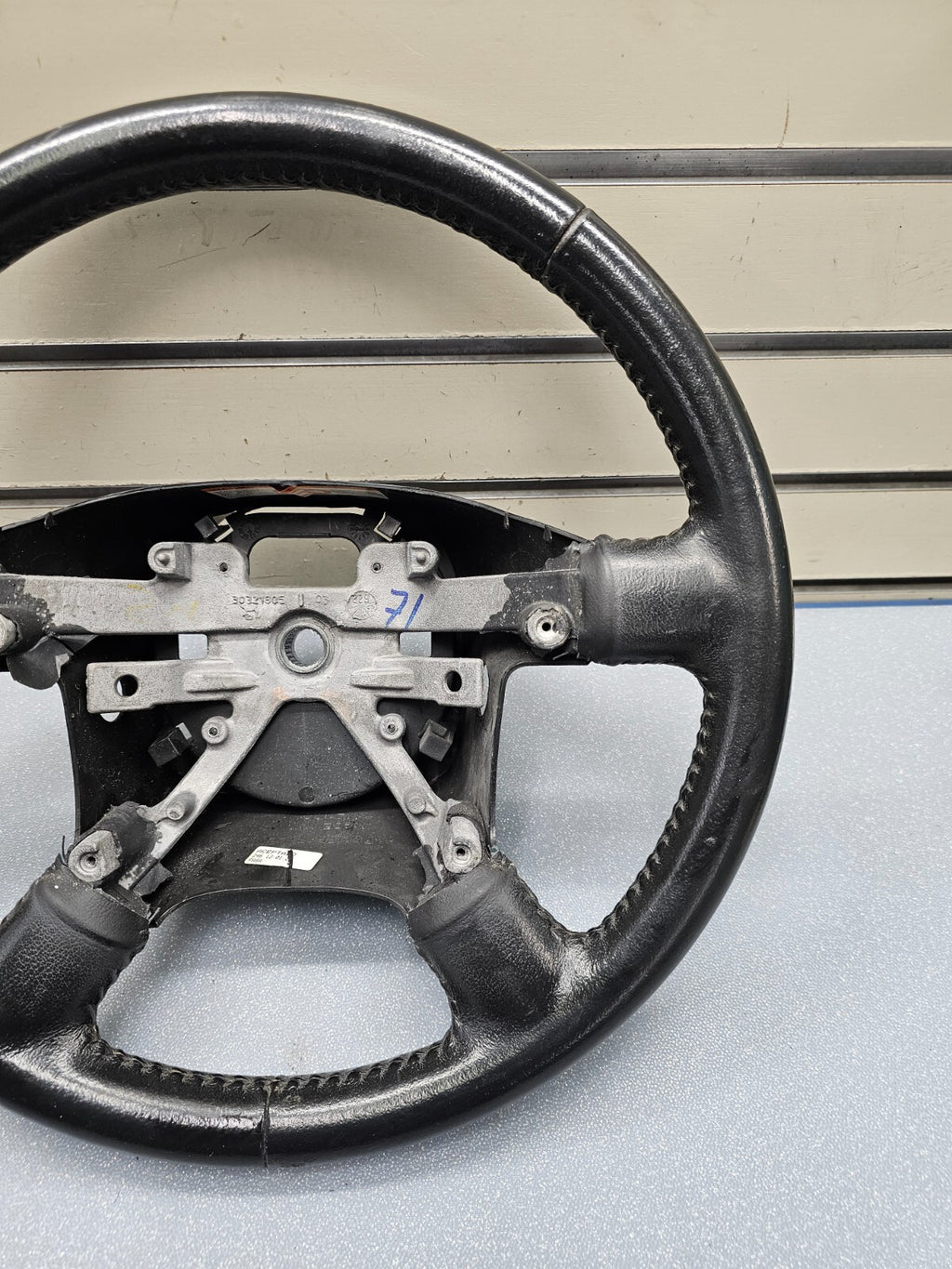 🔥02-05 Explorer Left Driver Steering Column Wheel Leather Cuise Assembly Black