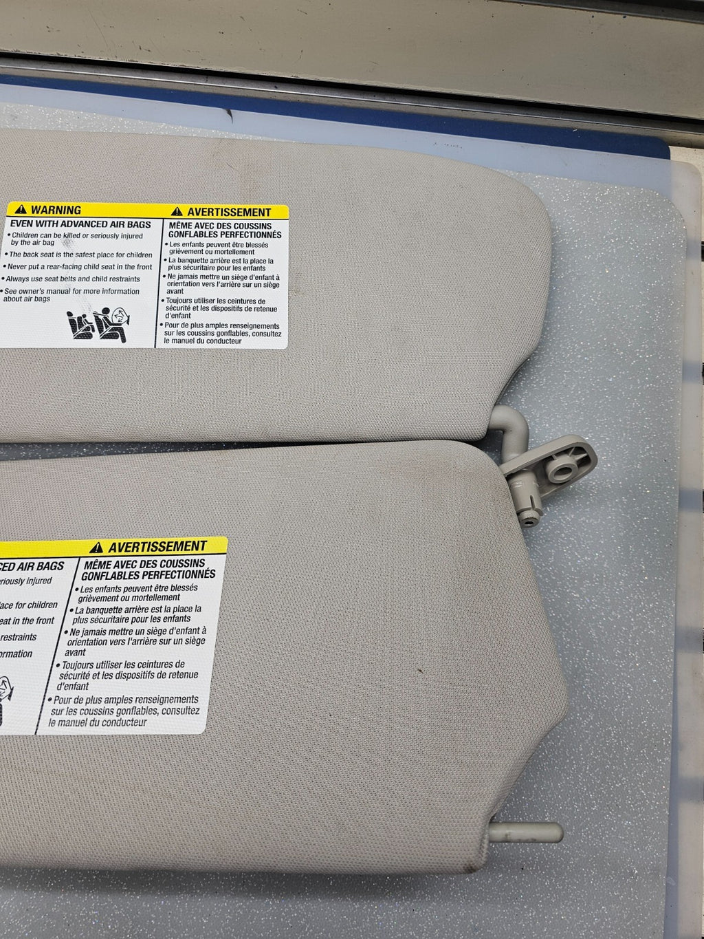 🔥07-12 NISSAN SENTRA Sun Visor Assembly Mirror Driver Passenger Pair Gray OEM