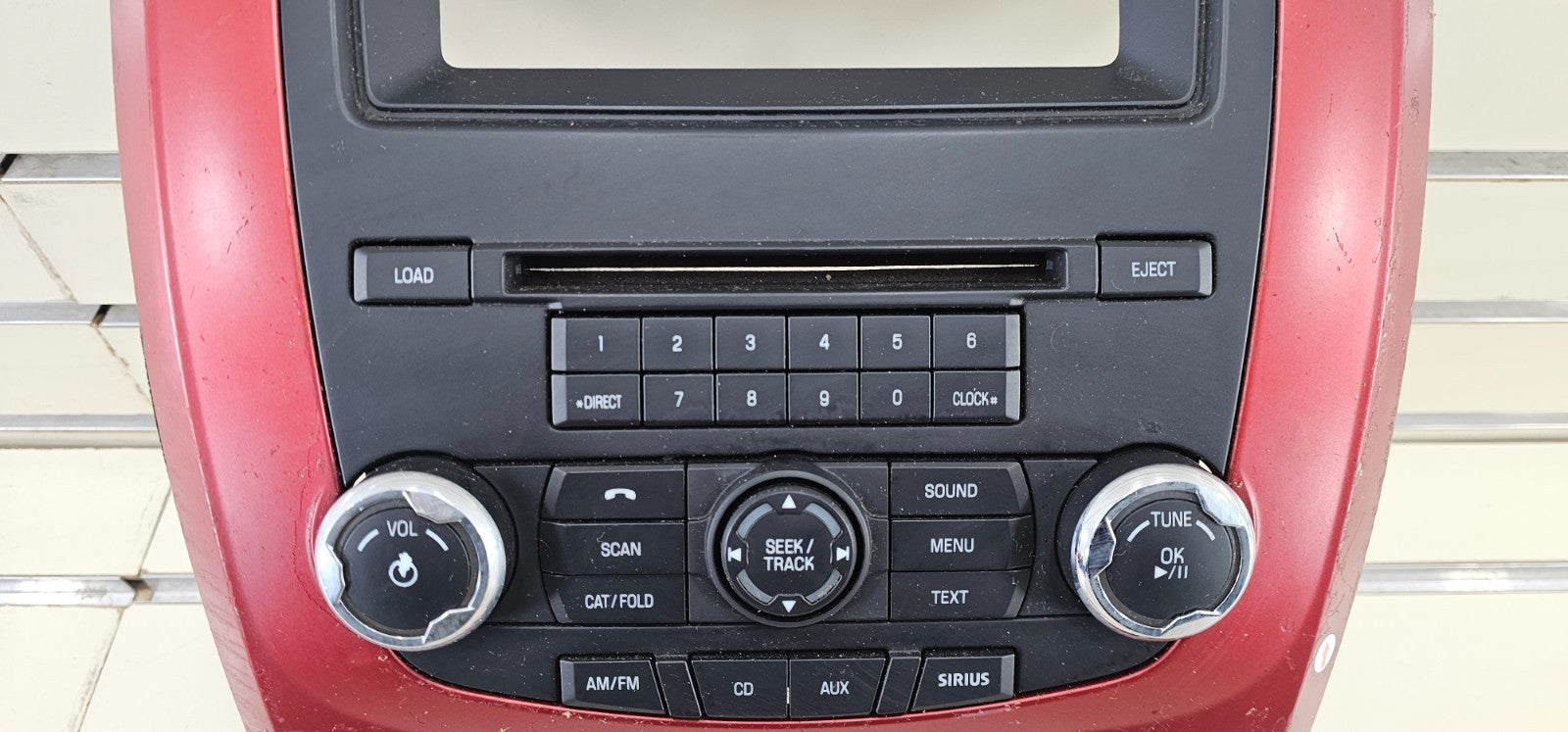 🔥10-12 Fusion Milan Dash Climate Control AM FM Radio Bezel Panel Trim Red