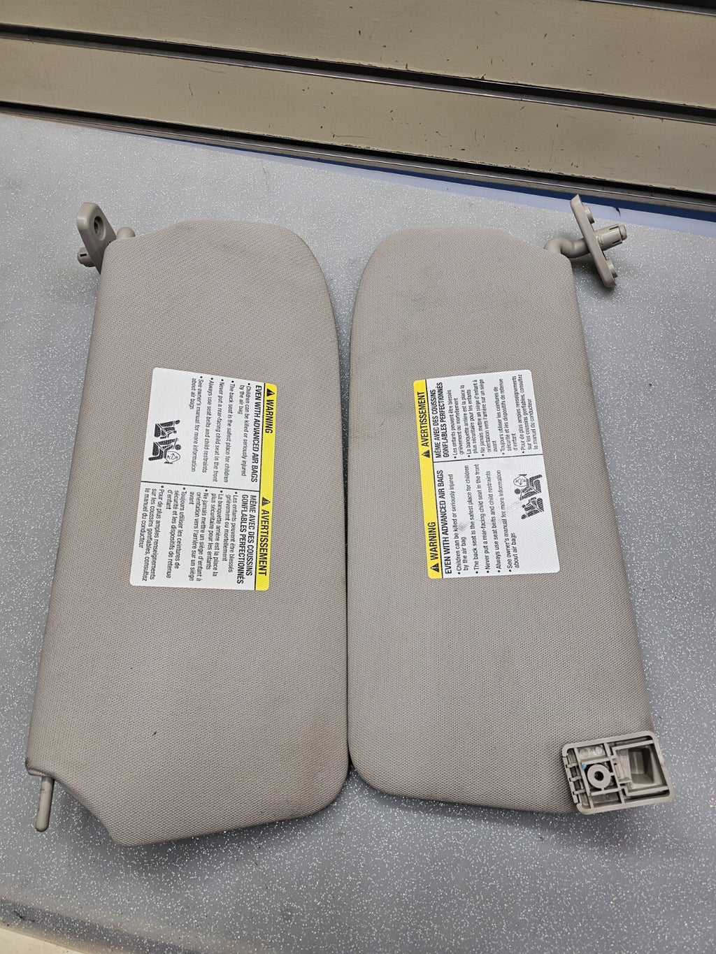 🔥07-12 NISSAN SENTRA Sun Visor Assembly Mirror Driver Passenger Pair Gray OEM