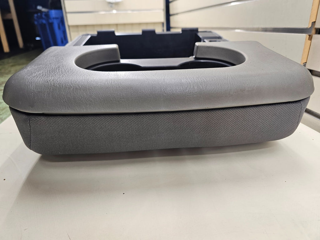 🔥99-10 Ford F250 F350 Center Console JUMP SEAT Storage Arm Rest CLOTH GRAY JS3