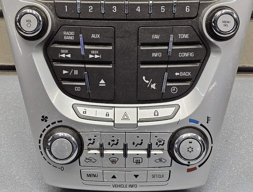 🔥10-11 Chevy Equinox /GMC Terrain Radio Face Climate Control Panel Bezel SILVER