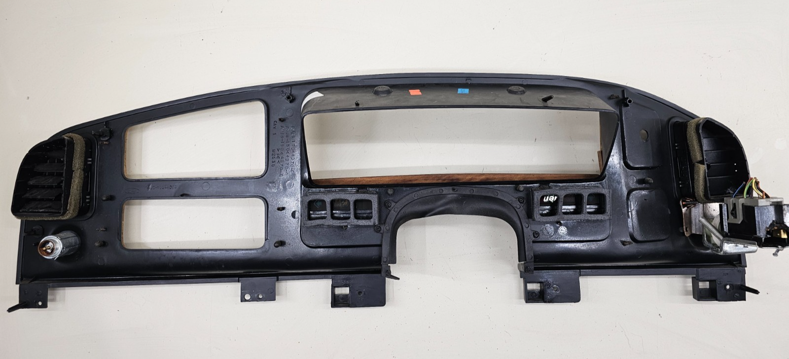🔥92-96 Ford E-150 Econoline Dash Instrument Cluster Speedometer Bezel OEM Wood