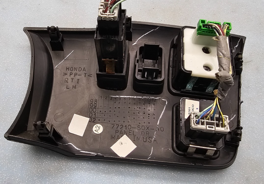 🔥99-04 HONDA ODYSSEY POWER MIRROR SLIDING DOOR SWITCH DASH PANEL BEZEL BLACK