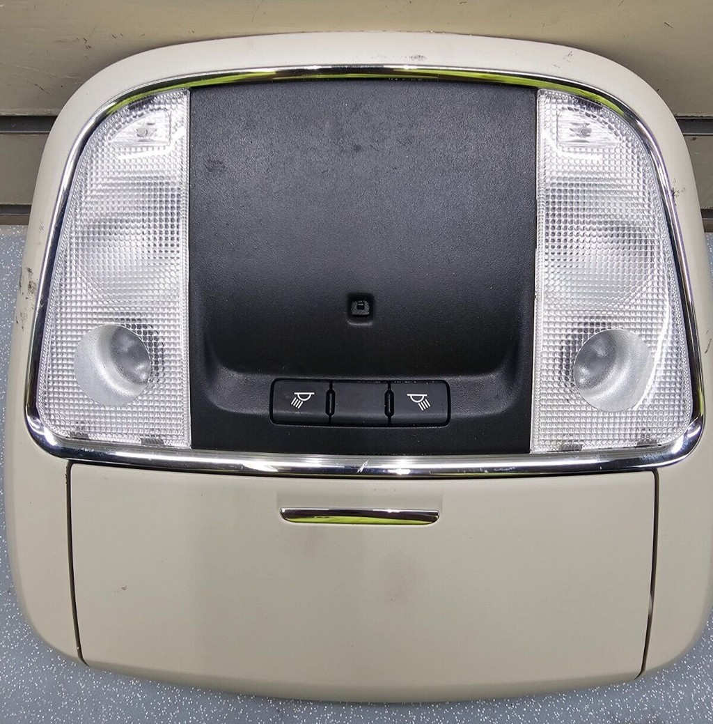 14-20 DODGE DURANGO CENTER OVERHEAD CONSOLE ROOF DOME LIGHT STORAGE LT TAN/BLACK