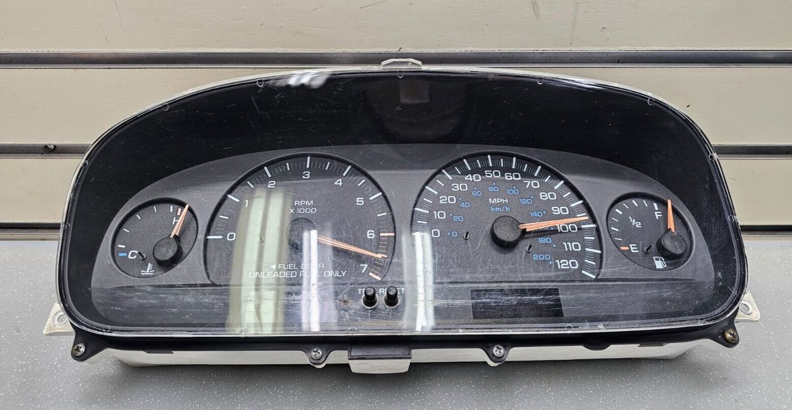🔥97-00 Dodge Caravan Plymouth Voyager Speedometer Instrument Cluster RED PLUG
