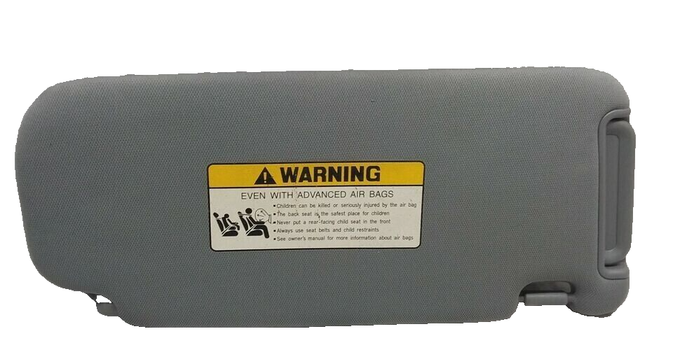 07-10 Hyundai Elantra Front Left Driver LH Sun Visor With Mirror Cloth Gray OEM