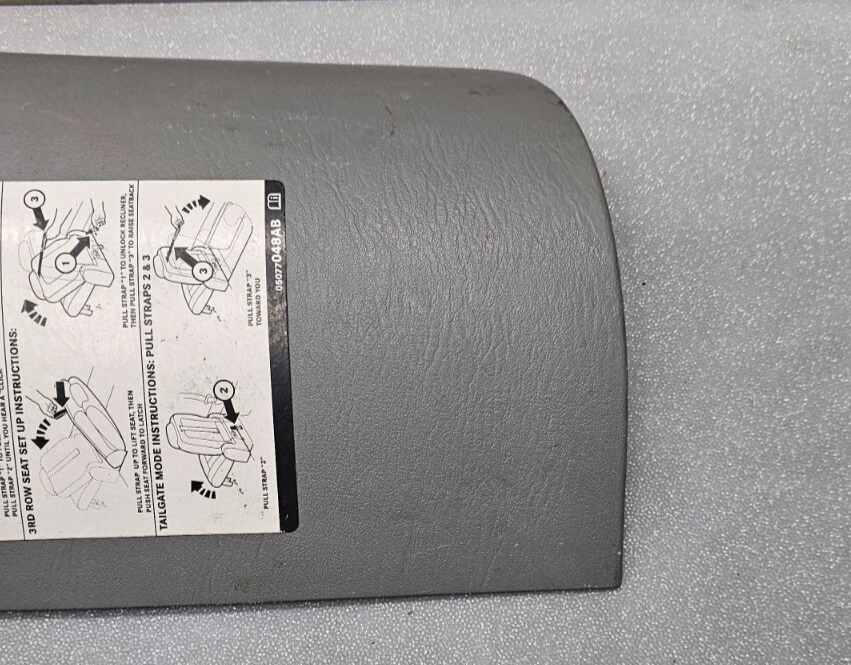 🔥01-07 Caravan Town Country Rear Jack Cover Glove Box Storage Compartment Gray