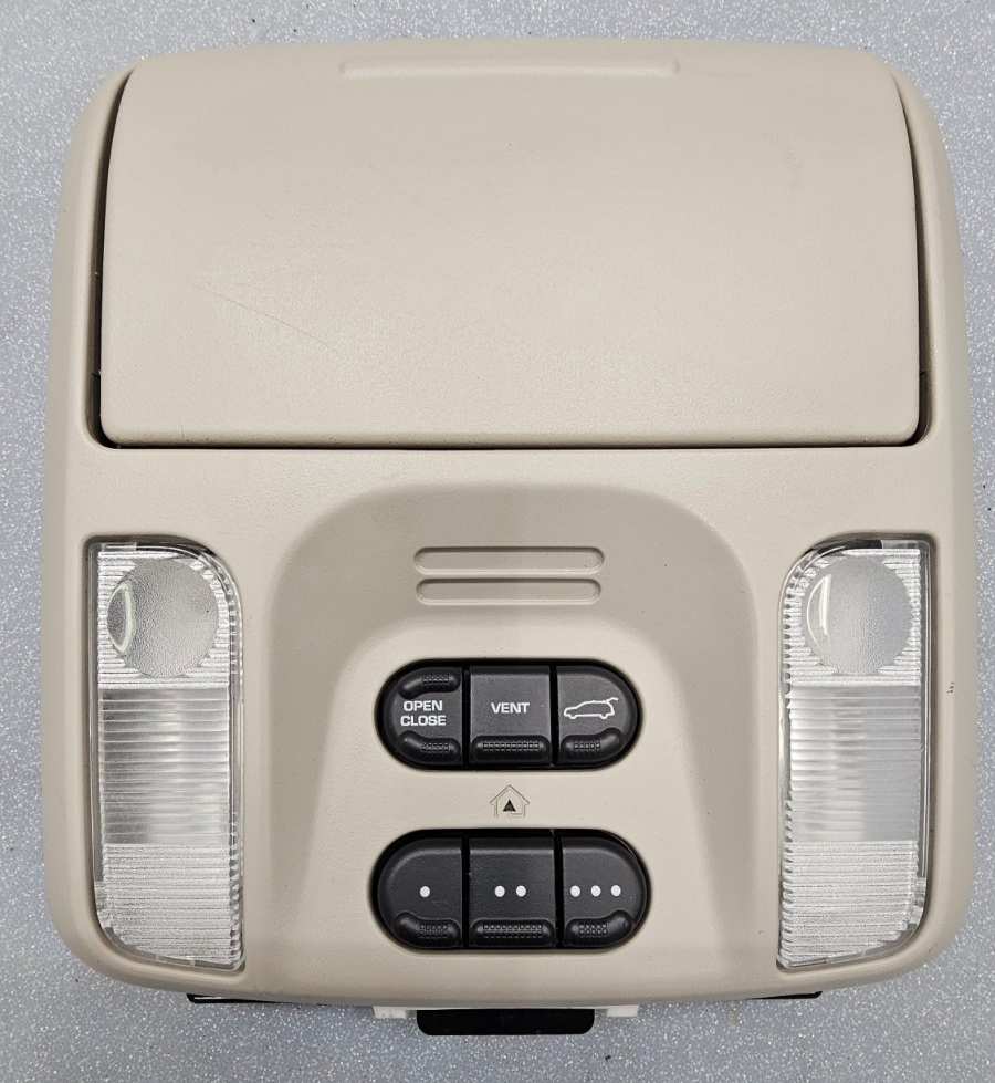 🔥04-07 Chrysler Pacifica Overhead Console Dome Map Light Lamp Sun Roof Tan OEM