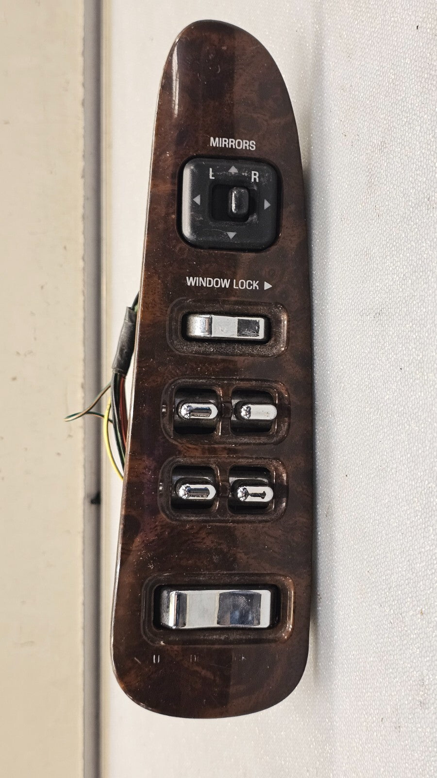 🔥98-02 LINCOLN TOWN CAR LEFT DRIVER MASTER POWER WINDOW SWITCH ASSEMBLY WOOD
