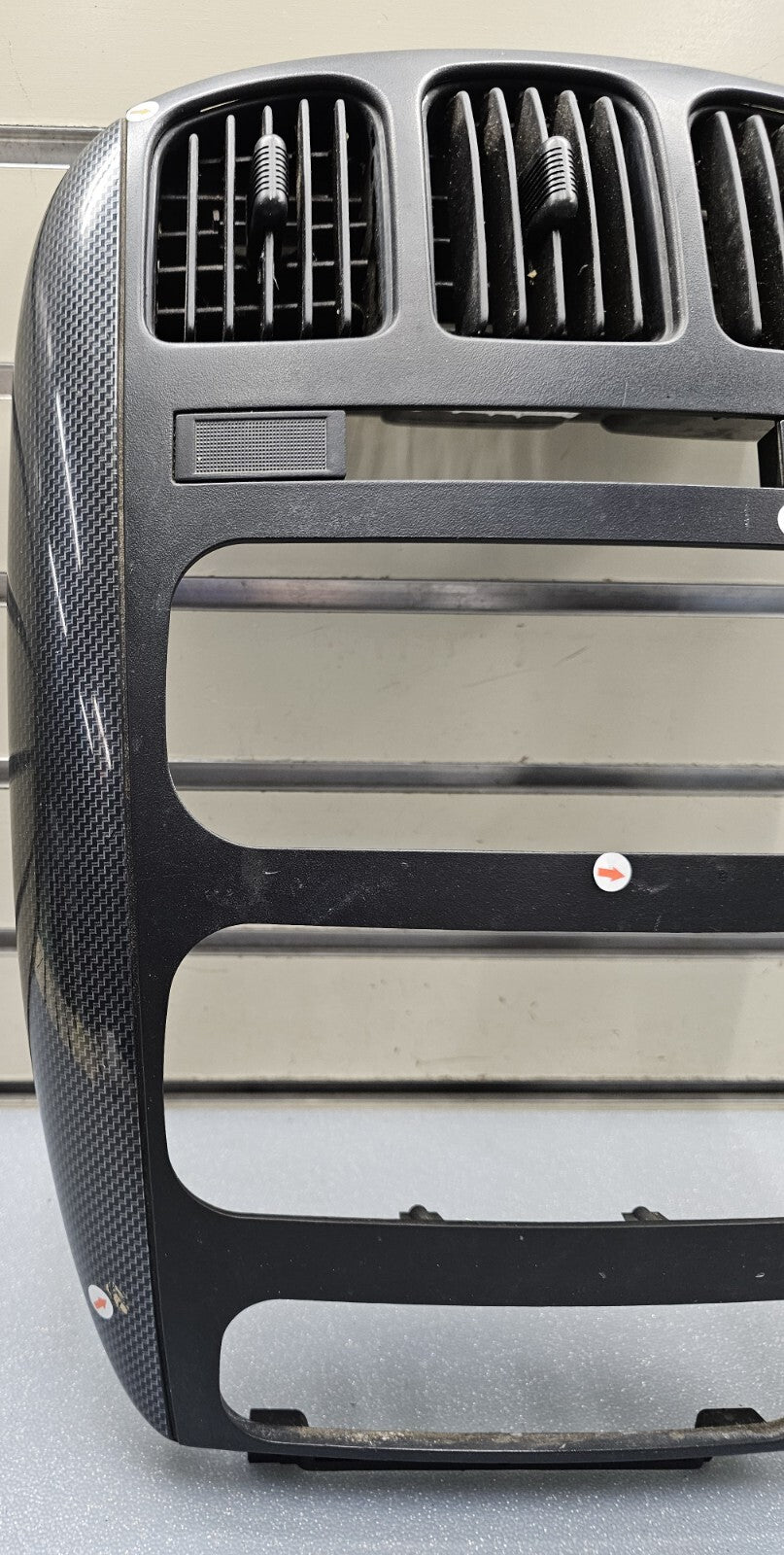 🔥01-07 Caravan Town & Country dash radio climate TRIM Bezel Carbon Fiber Black