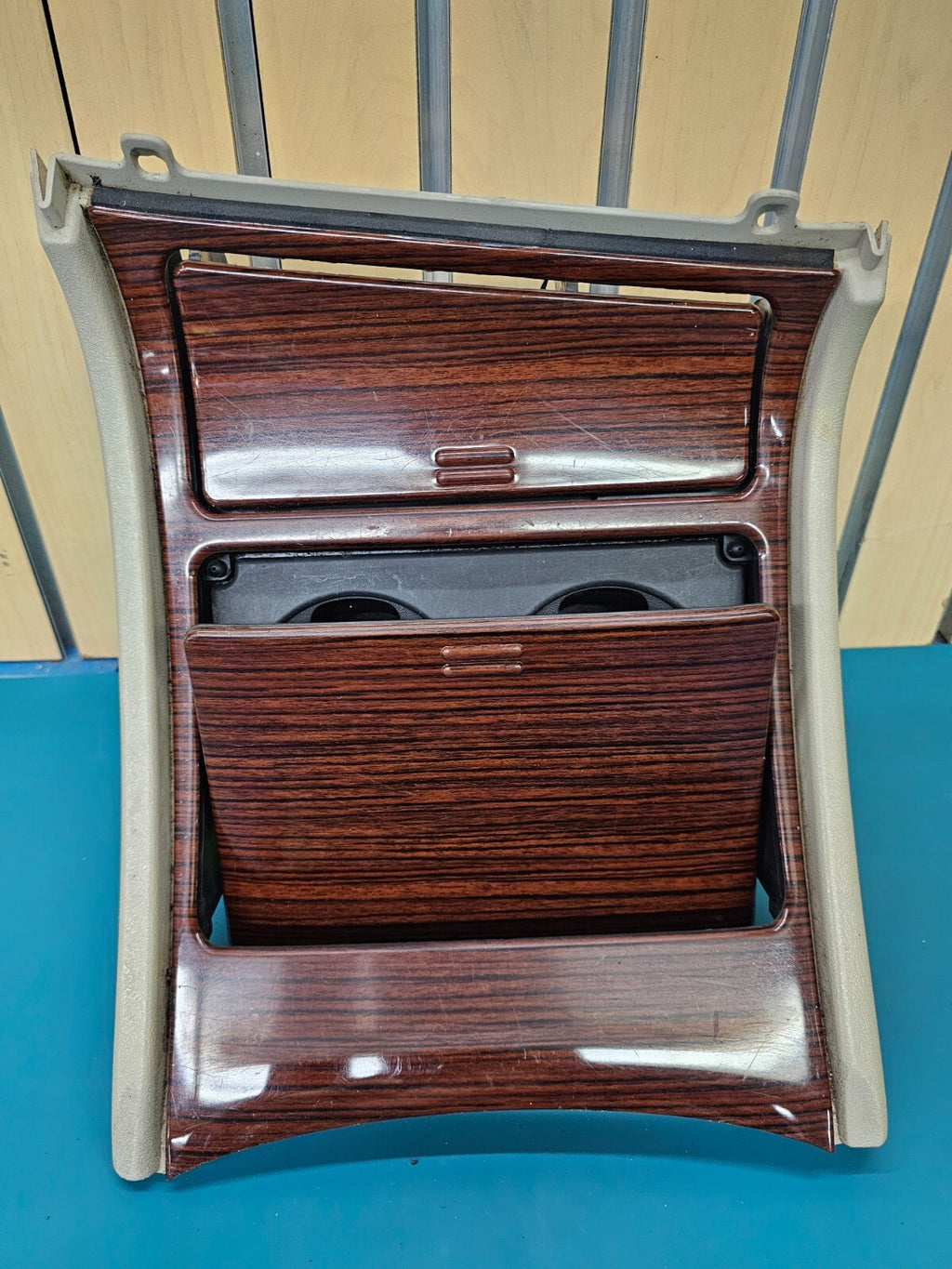 🔥99-02 CHEVY GMC Center Console Dash Trim Panel Ashtray Cup Drink Holder WOOD