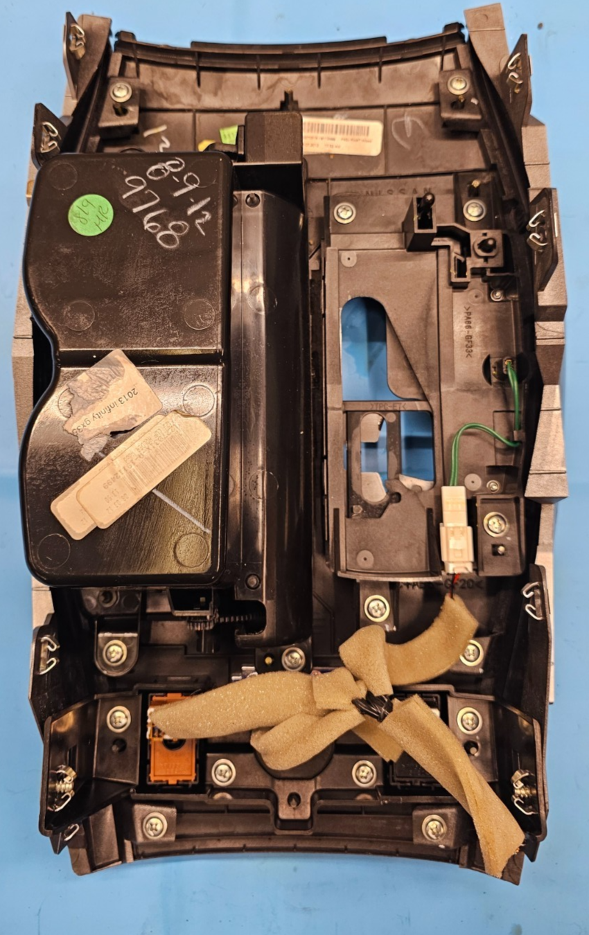 13-16 Infiniti QX60 JX35 Center Console Shifter Gear Trim Panel W/ Switches OEM
