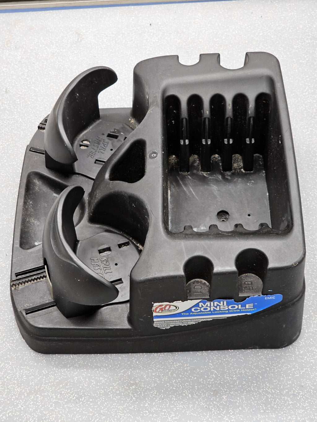 🔥11-16 Ford F250 Super Duty FRONT DASH FOLDING DUAL CUP DRINK HOLDER BLACK