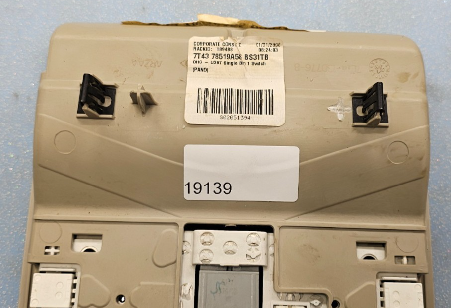 🔥2007-2014 Ford Expedition Overhead Map & Dome Light w/Sunroof Switch Tan OEM