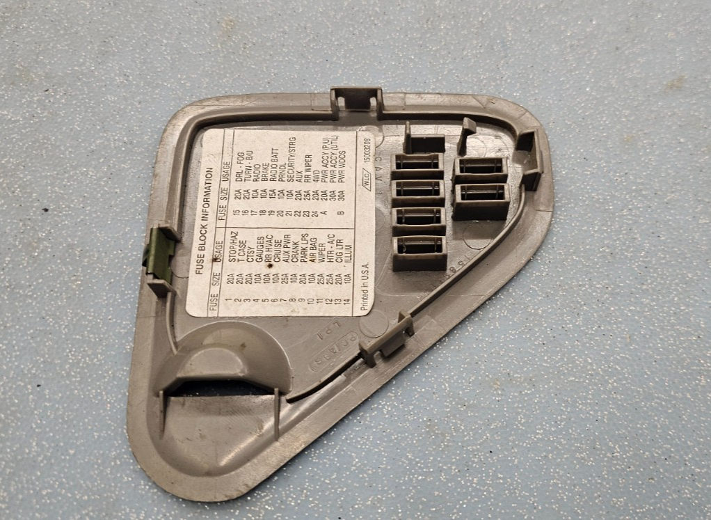 🔥95-99 Chevy GMC CK Tahoe Truck Dash Fuse Box Panel Cover Door Assembly Tan OEM