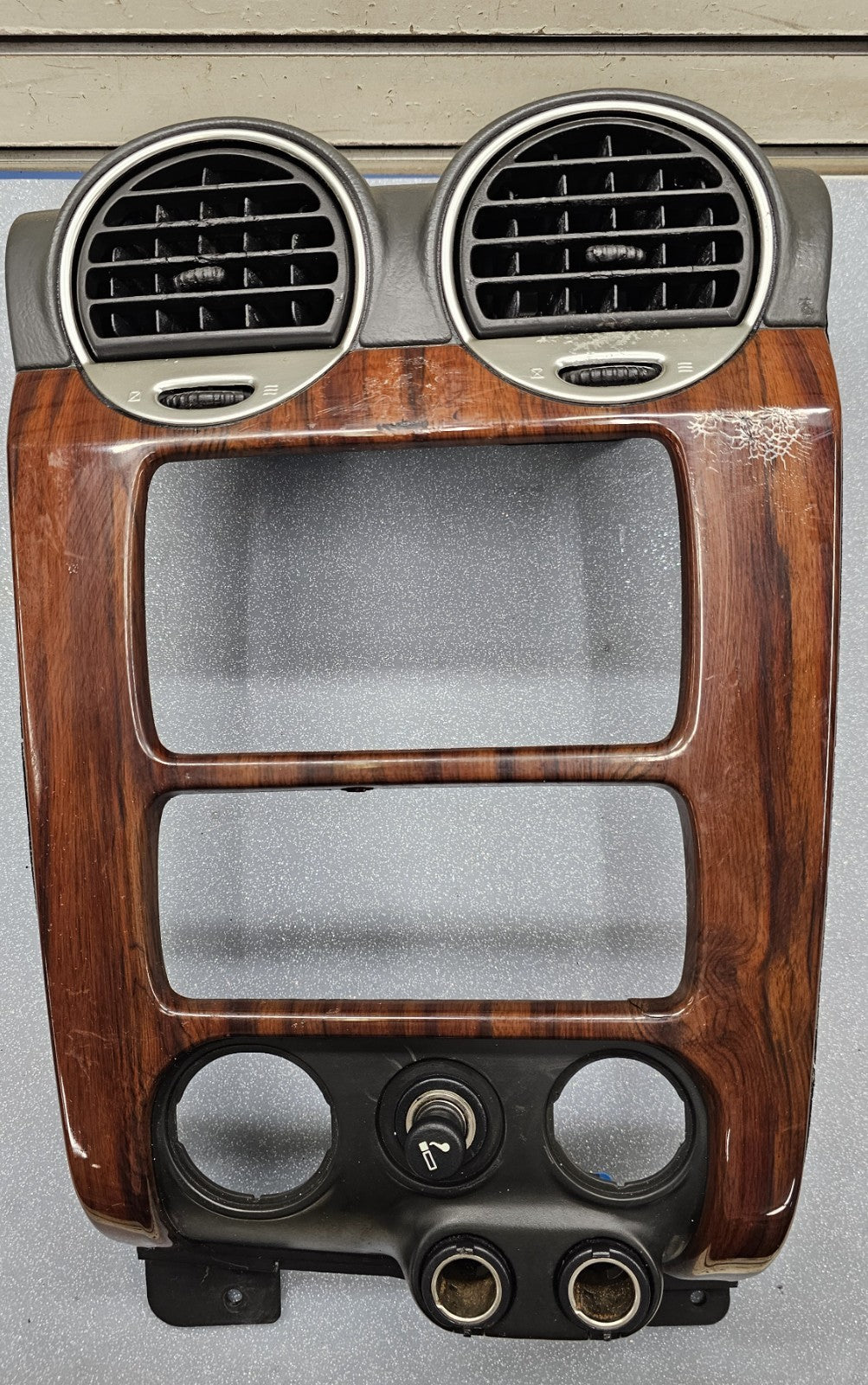 🔥02-09 GMC ENVOY XL DASH FRONT RADIO STEREO DISPLAY BEZEL CLIMATE CONTROL WOOD