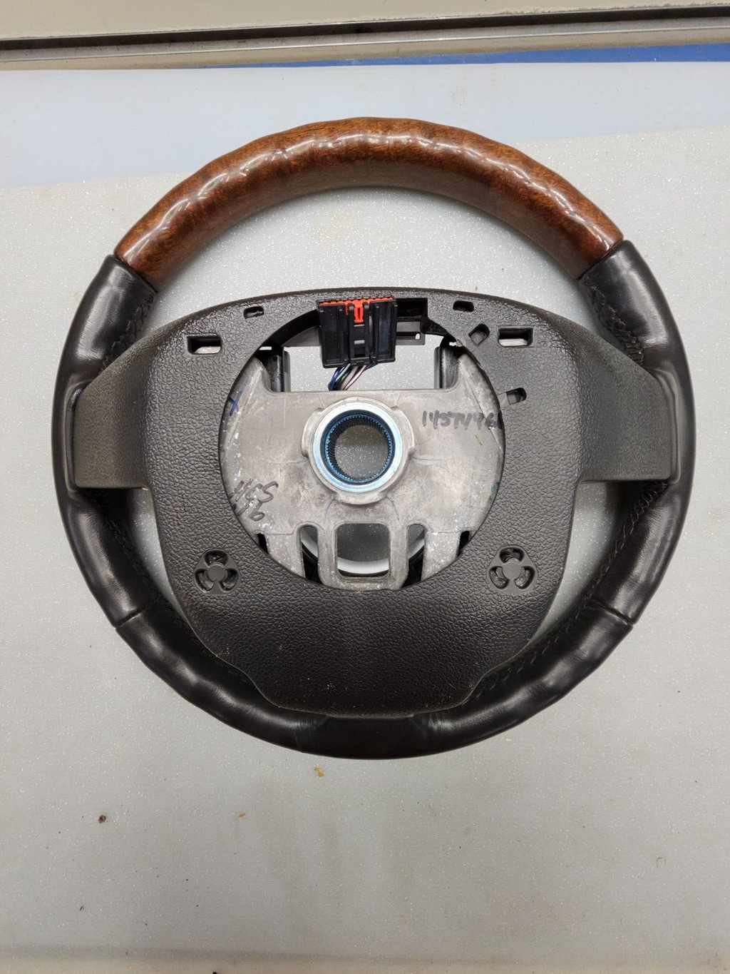 🔥2010-2012 CADILLAC SRX LEATHER STEERING WHEEL BLACK/WOODGRAIN OEM