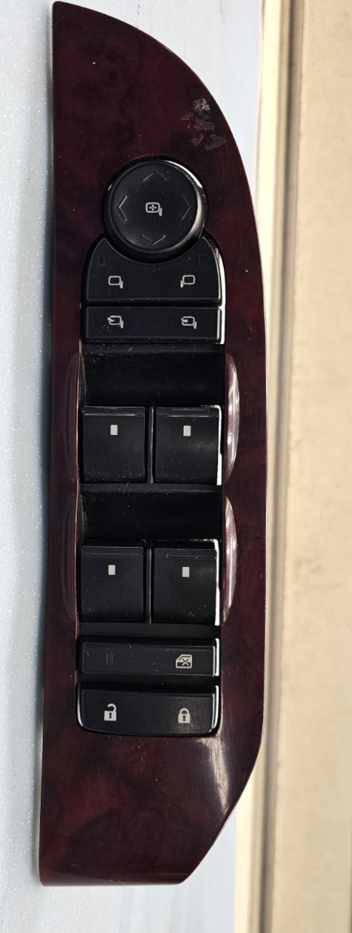 🔥07-14 Tahoe Yukon Suburban Left Driver Door Window Master Switch Wood