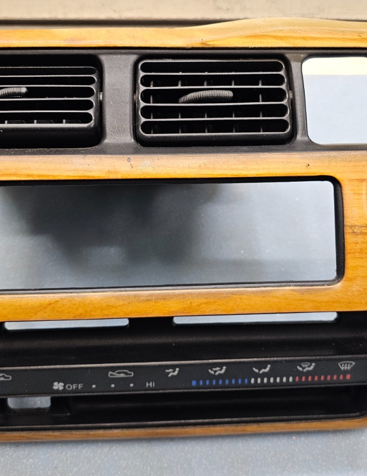 🔥93-97 Corolla Dash Cliamate Control AM FM Radio Stereo Bezzel Trim Panel Wood